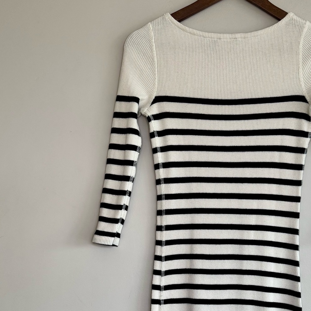 Polo Ralph Lauren Waffle Knit Striped Maxi Dress 100% Cotton Small GUC